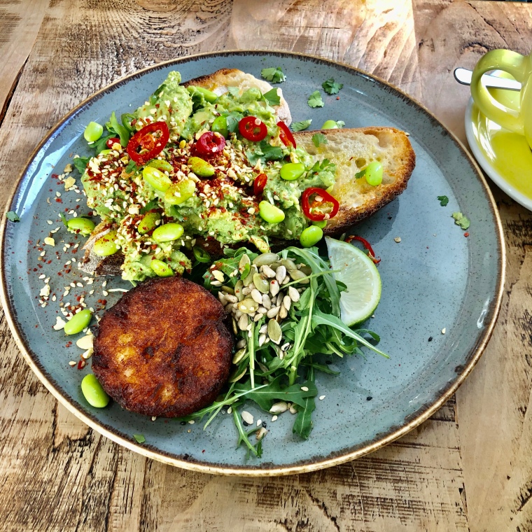 Avocado on toast, Boo's Kitchen, plant based vegan Cafe, Mumbles, Gower