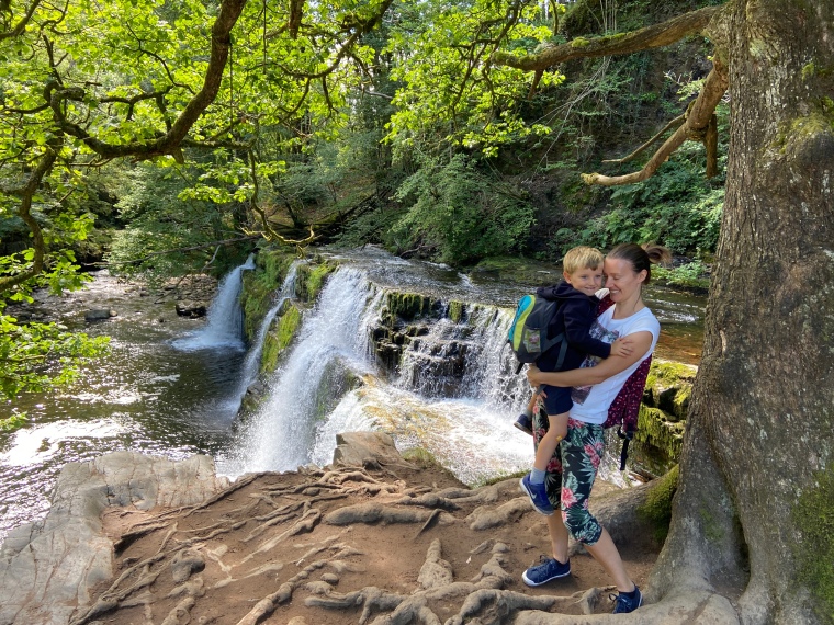 Ystradfellte waterfalls Brecon Beacons National Park four waterfalls walk